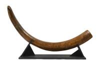 An exceptionally rare and ancient Woolly Mammoth Tusk discovered in Siberia Russia, display on custom timber base, the tusk measures 170cm long, 15cm wide at largest point. - 8
