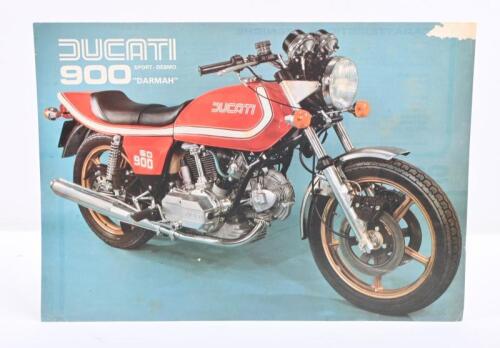 DUCATI: A colour double sided single sheet 1977 Ducati 900 Sport Desmo Darham brochure