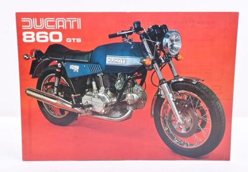 DUCATI: A colour double sided single sheet 1976 Ducati 860 GTS sales brochure