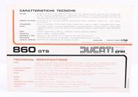 DUCATI: A colour double sided single sheet 1976 Ducati 860 GTS&nbsp;sales brochure - 3