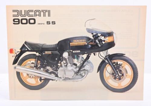 58 · DUCATI: A double sided single sheet 1979 Ducati 900 Desmo SS sales brochure