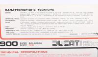 DUCATI: An extremely rare double sided single sheet 1975 Ducati 900 Desmo SS sales brochure - 3