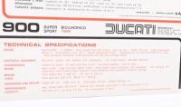 DUCATI: An extremely rare double sided single sheet 1975 Ducati 900 Desmo SS sales brochure - 4