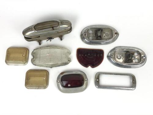 TAIL LAMPS: A collection of tail lamp related objects suitable for Aston Martin DB4, Jaguar XK 150 etc