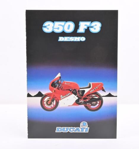 86 · DUCATI: A 1986 Ducati 350 F3 Desmo fold out sales brochure
