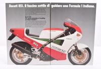 DUCATI: A&nbsp;1988 Ducati 851 colour fold out sales brochure - 3