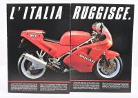 DUCATI: A&nbsp;1990 Ducati 851 colour fold out sales brochure - 4