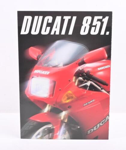 90 · DUCATI: A 1991 Ducatti 851 fold out sales brochure