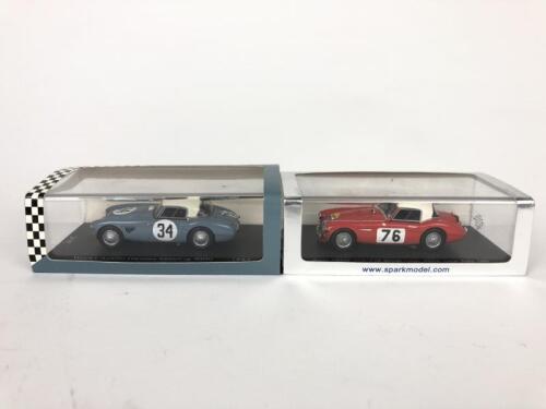 AUSTIN HEALEY: Two 1:43 scale models by Spark