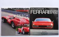 V12 FERRARI: Two publications relating to V12 Ferraris. 'FERRARI TESTA ROSSA V-12' softcover book by Joel E. Finn
