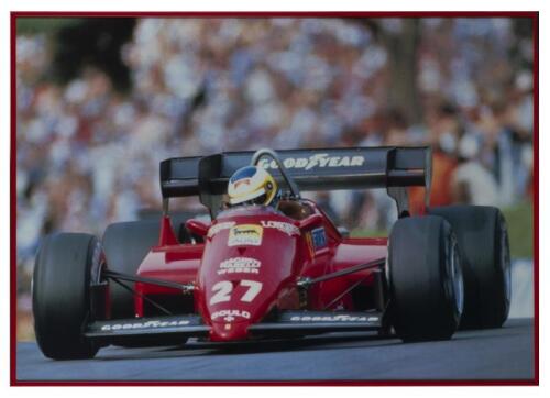POSTER: A Ferrari Formula 1 Racing Car #27 Poster Framed & Glazed 82cm x 58cm