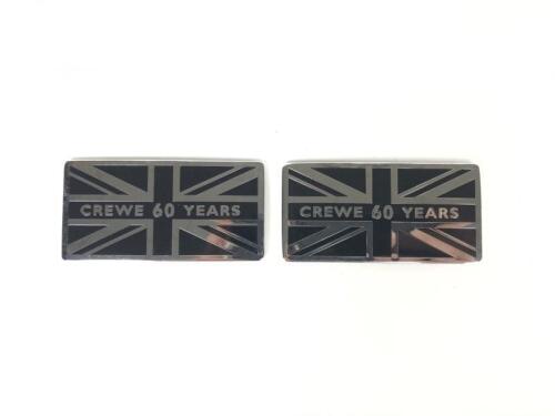 BENTLEY: Two factory NOS Bentley 'Crewe 60 YEARS' emblem badges for various Bentley models