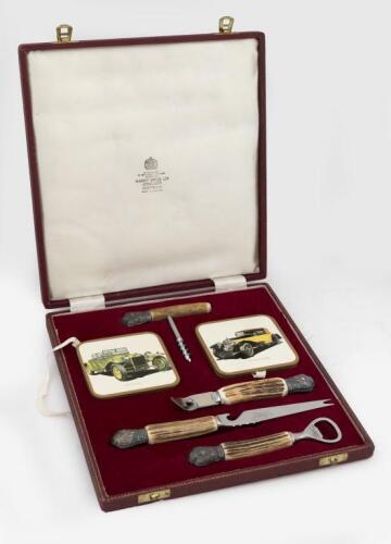BAR SET: A bar set in fitted case, made by Hardy Bros Ltd. Australia, 28.5cm square