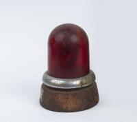 BEACON LIGHT: A vintage red rotating beacon by 'Hella', made in Germany