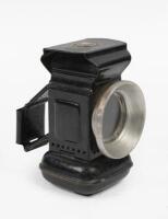 LAMP: A vintage British push-bike lamp, black