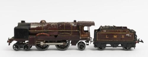 HORNBY: A Hornby 'O' gauge LMS 'Royal Scot' locomotive 6100 with tender,