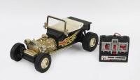 RADIO: A vintage 1980s radio controlled 'Turbo Command' RC T-Bucket, plastic, no box, 42.5 cm long&nbsp;