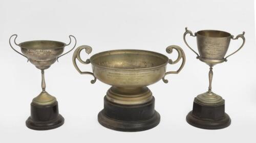TROPHIES: A collection of various trophies, tallest 27cm high