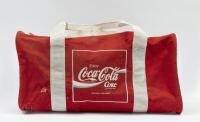 COCA COLA: A vintage Coca Cola duffle bag, some dirt and sun damage.&nbsp;