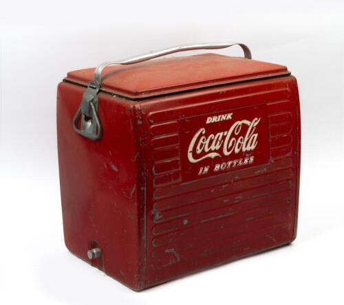 COCA COLA: A vintage 1950s 'Drink Coca Cola In Bottles' Cooler. 44.5cm high