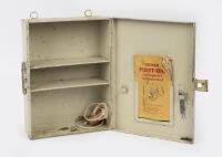 SANAX: An extremely rare&nbsp;Sanax''&nbsp;first aid ambulance chest, with Sanax booklet inside.&nbsp;31.5cm high, 23cm wide - 2