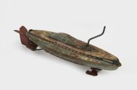 TIN SUBMARINE: A vintage Tin Litho 8" wind up WWII SSN7 submarine, made in Japan by Marusan.