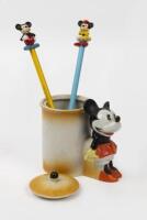 MICKEY MOUSE: A collection of Mickey Mouse memorabilia including a vintage Mickey Mouse telephone, as well as a Minnie Mouse ceramic jar.&nbsp;&nbsp; - 3