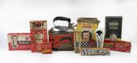 50s/60s:&nbsp;A collection of 50s/60s&nbsp;boxes and packaging, comes with a 'Hotpoint' vintage iron and a&nbsp;'Can-O-Mat' magnetic bottle opener.&nbsp;