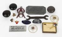 FORD: A collection of Ford memorabilia&nbsp;including&nbsp;small V8 emblems, Ford V8 shift knobs, small badges, Ford branded spanner&nbsp;and others&nbsp;&nbsp;