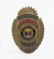 BADGE: An interesting original 'City of&nbsp;Pasay' Philippines&nbsp;airport police patrolman badge, numbered '92'