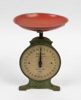 SCALES: A vintage Salter household scale No. 46 with tin measuring&nbsp;bowl&nbsp;