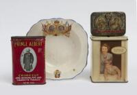 ROYALS: A&nbsp;selection of four items related to Queens and Princes including 'Besters&nbsp;Sweets Royal Lline' money box and others.