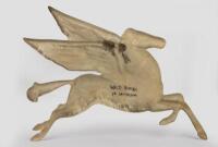 MOBIL: A reproduction&nbsp;1980s/1990s Mobil 'Pegasus' fibreglass sign, 88cm high, 113.5cm high. - 2