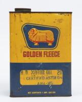 GOLDEN FLEECE: A one gallon 'Golden Fleece Motor Oil' can.&nbsp; - 2