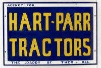 HART PARR: A high quality reproduction 'Hart Parr Tractors The Daddy &Oacute;f Them All' enamel sign, 61cm wide, 41cm high.