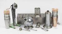 MILK BAR: A set of 1950s vintage milkshake equipment including a 'Nestles' milkshake blender, a vintage syrup dispenser and others