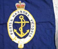 FLAG: A circa 1950s 'Ports &&nbsp;Harbours Victoria' flag&nbsp;60cm&nbsp;high,104cm wide. - 2