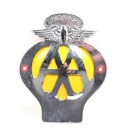 AA SINGAPORE: A later edition 'Singapore Automobile Association' car grille badge, 10cm wide, 12.5cm high.