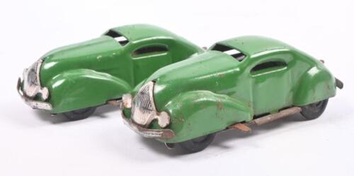 MINIC: Two Minic vintage streamline wind up tin toy cars