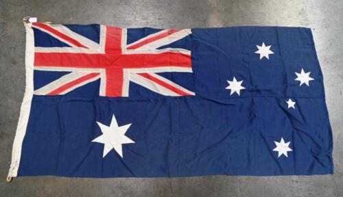 FLAG: A circa 1950s Evan & Evans Australian flag, 168cm high, 85cm wide