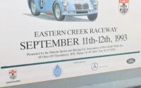 POSTER: A historic car racing poster by Brian Caldersmith a water colour artist, 69cm high - 2