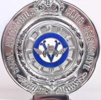 RACV: An early Royal Automobile Club of Victoria Associate (RACV) badge by 'Angus & Coote Sydney' members number '8132'. 10cm wide, 14cm high. - 5