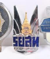 BADGES: A collection of eight interesting badges including Triumph Sports Owners Association, Automovel Club Do Brasil, and others. Largest approx 10 cm wide. - 5