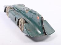 BLUEBIRD: A circa 1930s German Arnold tinplate clockwork 'Bluebird' land speed record car, 15cm long - 4