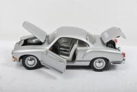 VOLKSWAGEN KARMANN GHIA: A&nbsp;1:24 scale Volkswagen Karmann Ghia model, finished in&nbsp;silver paintwork with a&nbsp;black and white interior - 2