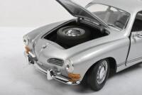 VOLKSWAGEN KARMANN GHIA: A&nbsp;1:24 scale Volkswagen Karmann Ghia model, finished in&nbsp;silver paintwork with a&nbsp;black and white interior - 3