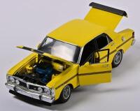 FALCON GTHO: A 1:24 scale&nbsp;XY Falcon GTHO Phase III model, finished in yellow paintwork with black stripes - 3