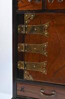 CABINET: A pair of decorative&nbsp;Asian low wooden cabinets, 77cm high. - 5