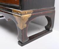 CABINET: A pair of decorative&nbsp;Asian low wooden cabinets, 77cm high. - 6