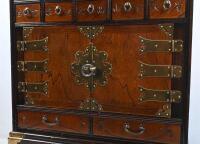 CABINET: A pair of decorative&nbsp;Asian low wooden cabinets, 77cm high. - 13